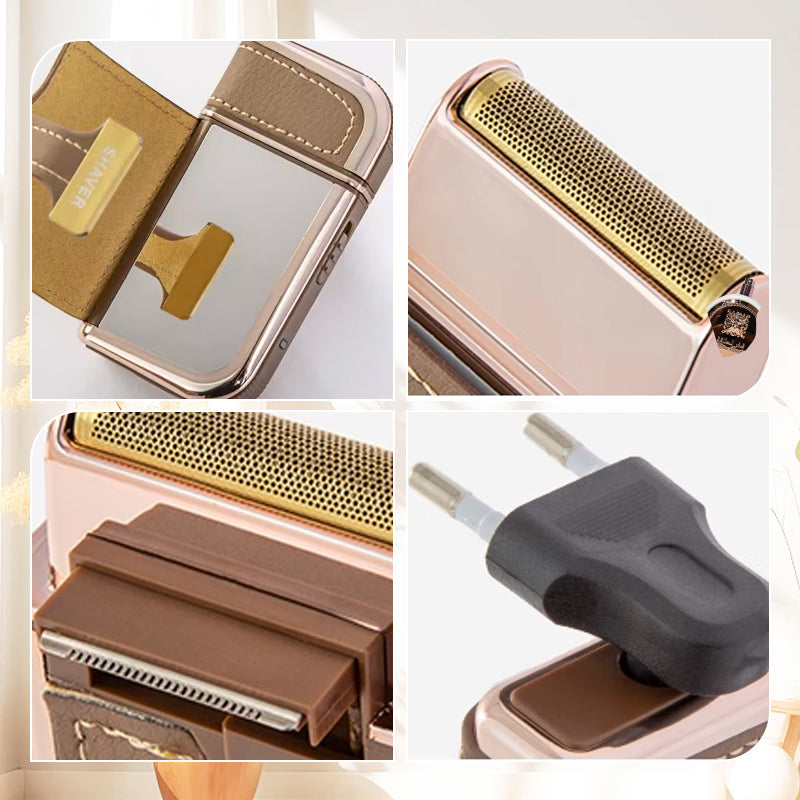 🔥Przenośna golarka elektryczna 2 w 1 z wbudowanym lusterkiem