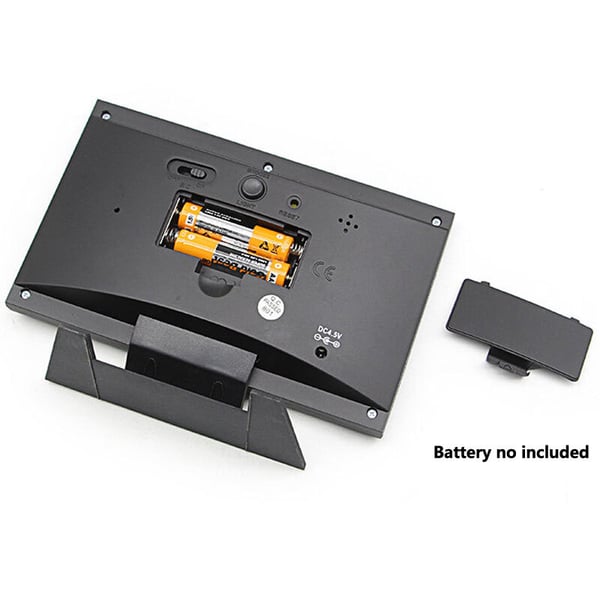 🔥Cyfrowy budzik stołowy LED z monitorem temperatury i wilgotności oraz prognozą pogody