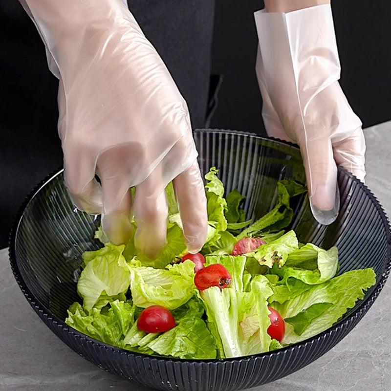 🥒✨Przezroczyste, pogrubione rękawiczki jednorazowe przeznaczone do kontaktu z żywnością