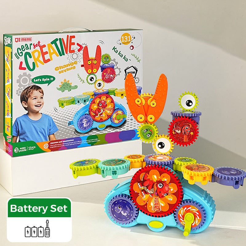 🎉 Dzisiaj 50% zniżki! Zabawka elektryczna Transforming Gear Electric Building Blocks 🚀