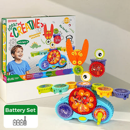 🎉 Dzisiaj 50% zniżki! Zabawka elektryczna Transforming Gear Electric Building Blocks 🚀