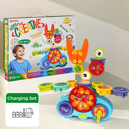 🎉 Dzisiaj 50% zniżki! Zabawka elektryczna Transforming Gear Electric Building Blocks 🚀