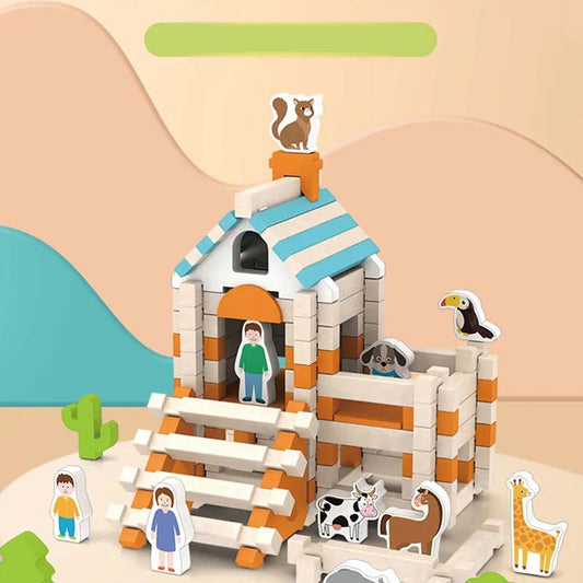 🔥🥰Edukacyjne drewniane klocki💯