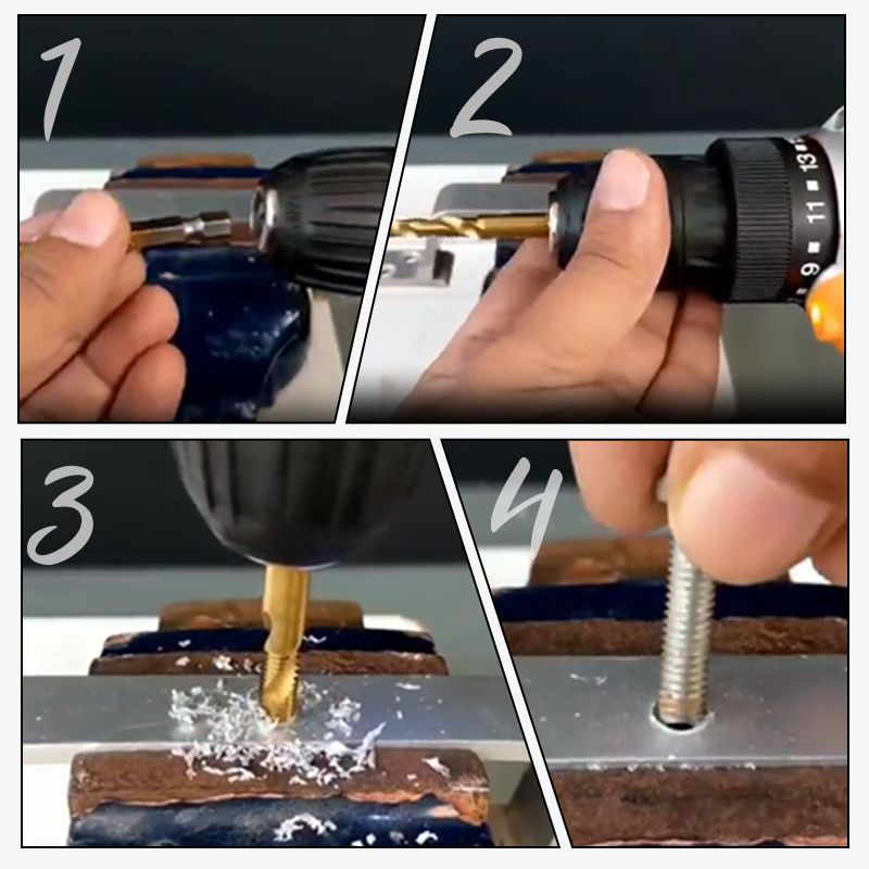 🔥6-częściowy zestaw wielofunkcyjnych gwintowników spiralnych🔥🔥