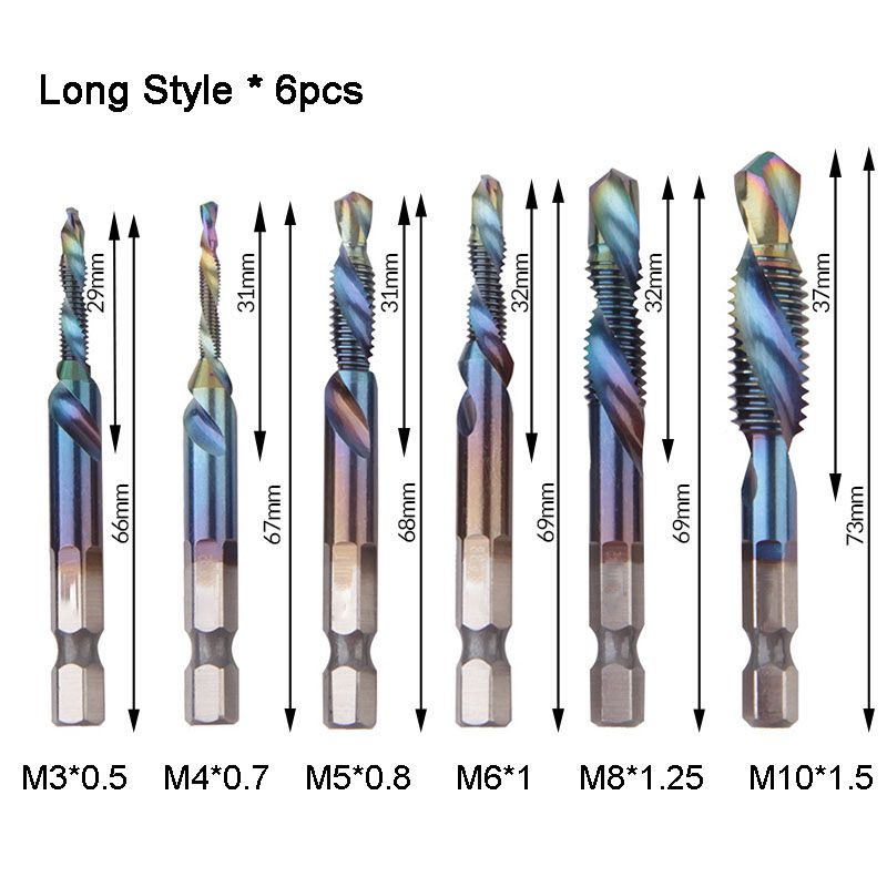 🔥6-częściowy zestaw wielofunkcyjnych gwintowników spiralnych🔥🔥