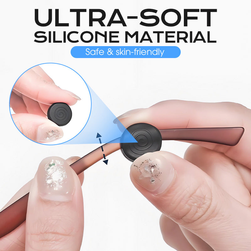 🔥🥰Okrągłe, dwuotworowe, silikonowe, antypoślizgowe uchwyty do okularów