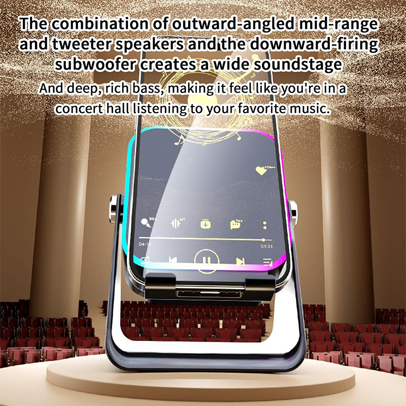 ⏳🔥 Ograniczona czasowo promocja! 🔊📱 Bezprzewodowy głośnik Bluetooth z regulowanym uchwytem na telefon komórkowy 🎶✨