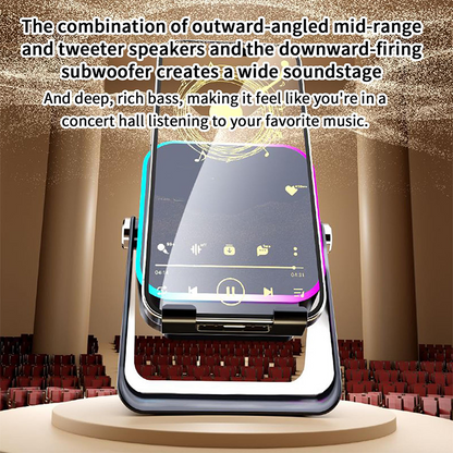 ⏳🔥 Ograniczona czasowo promocja! 🔊📱 Bezprzewodowy głośnik Bluetooth z regulowanym uchwytem na telefon komórkowy 🎶✨