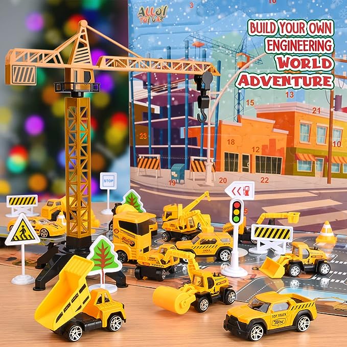 🎁Zestawy metalowych pojazdów budowlanych