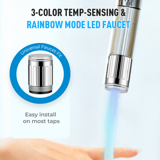 💧 Światło LED do kranu – zmieniający się kolor przepływu + 50% zniżki!
