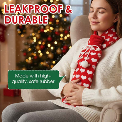 🌟Bardzo długa 2-litrowa butelka na gorącą wodę z izolacyjnym pokrowcem