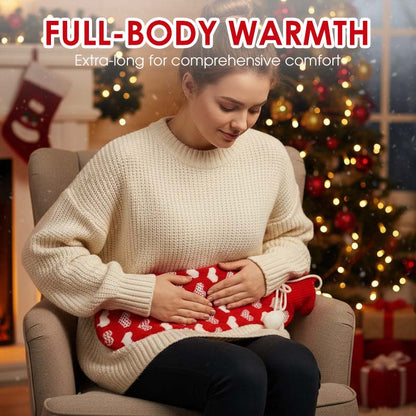 🌟Bardzo długa 2-litrowa butelka na gorącą wodę z izolacyjnym pokrowcem