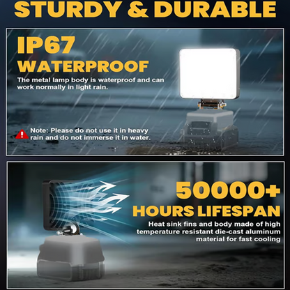 🌟Regulowana lampa LED, odpowiednia do narzędzi zasilanych bateriami litowymi