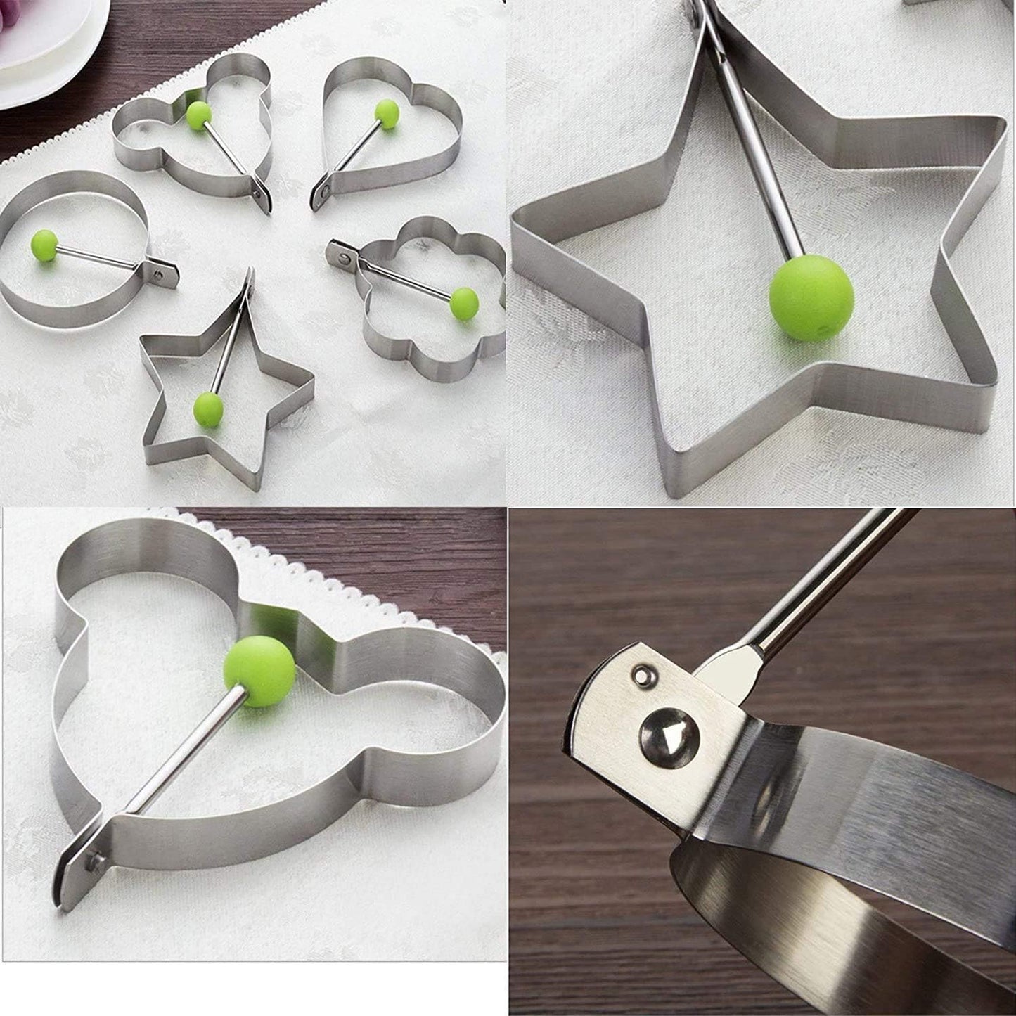🌟Zestaw foremek do omletów ze stali nierdzewnej (5 sztuk)