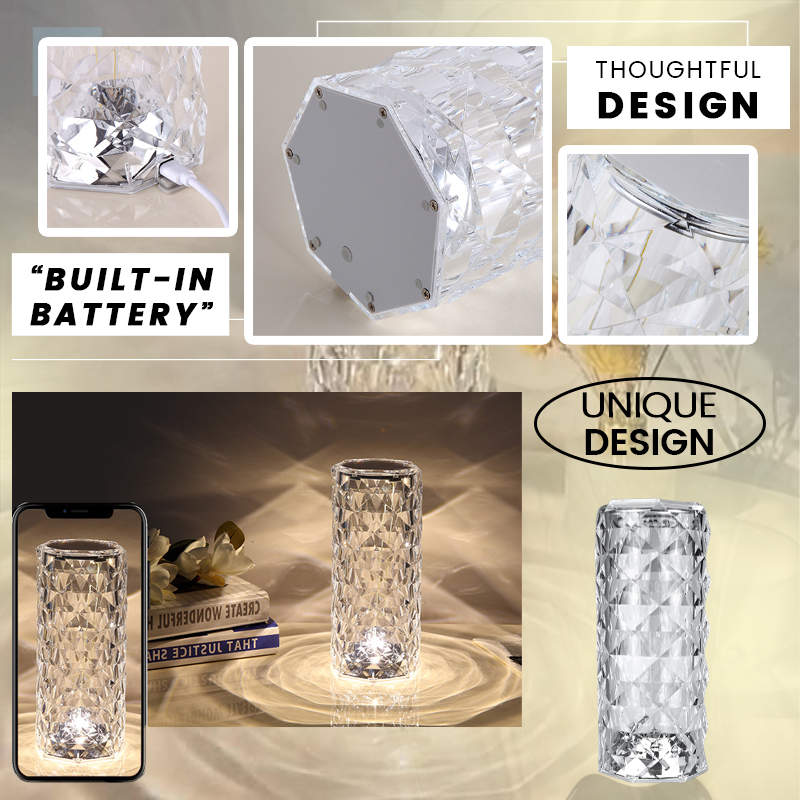 🎁Wyprzedaż 50% OFF💥✨Dotykowa kryształowa lampa Rose Control🌹