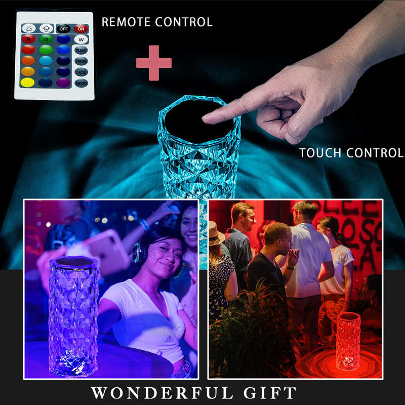 🎁Wyprzedaż 50% OFF💥✨Dotykowa kryształowa lampa Rose Control🌹