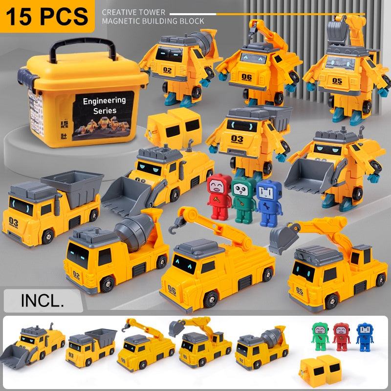 🌟Zabawki magnetyczne dla dzieci: samochody i roboty