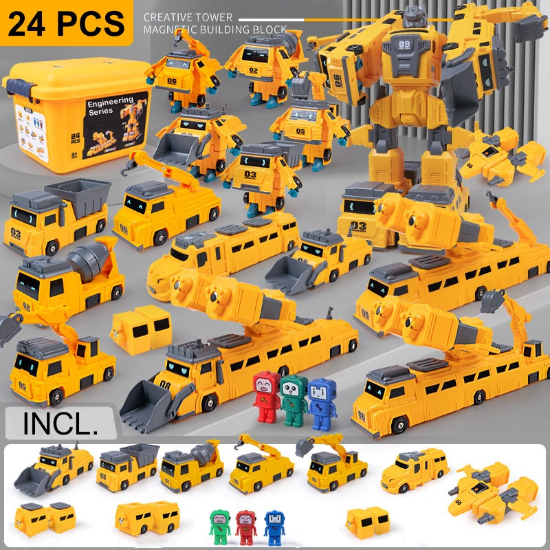 🌟Zabawki magnetyczne dla dzieci: samochody i roboty