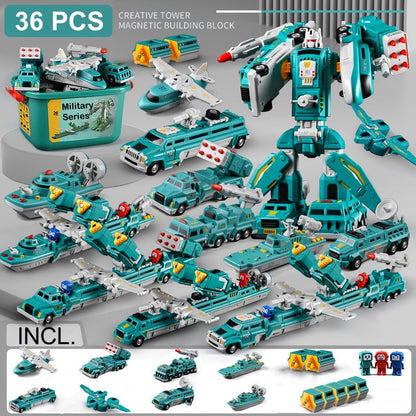 🌟Zabawki magnetyczne dla dzieci: samochody i roboty