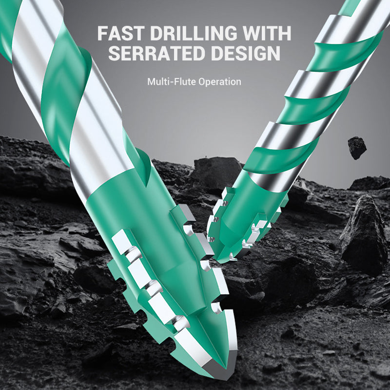 💥4-częściowy zestaw wierteł z 4-kierunkowym ostrzem ząbkowanym klasy premium