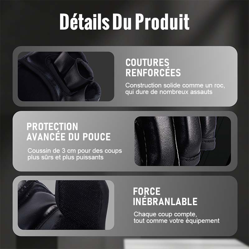 Rękawice bokserskie z podparciem nadgarstka i amortyzacją wstrząsów