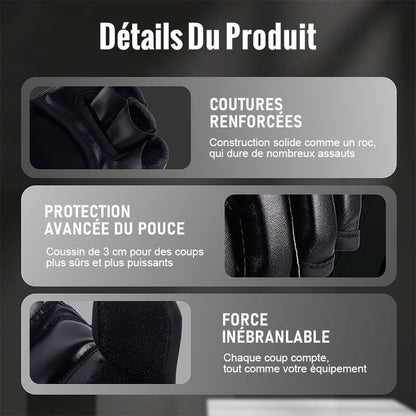 Rękawice bokserskie z podparciem nadgarstka i amortyzacją wstrząsów