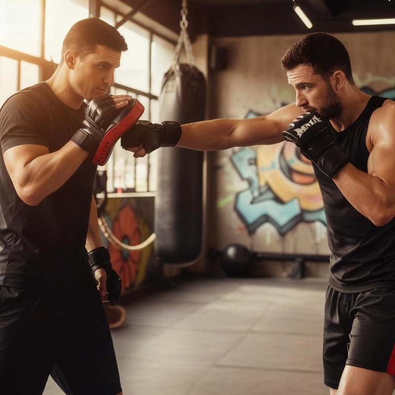 Rękawice bokserskie z podparciem nadgarstka i amortyzacją wstrząsów