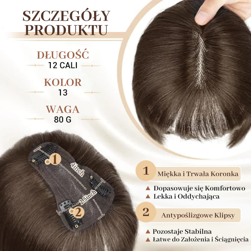 💥Naturalne Toppery do Włosów z Grzywką dla Kobiet