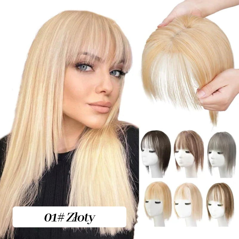 💥Naturalne Toppery do Włosów z Grzywką dla Kobiet