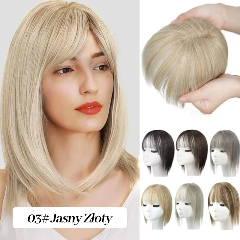 💥Naturalne Toppery do Włosów z Grzywką dla Kobiet