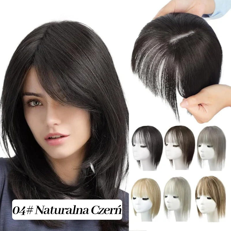 💥Naturalne Toppery do Włosów z Grzywką dla Kobiet