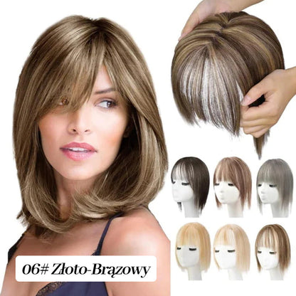 💥Naturalne Toppery do Włosów z Grzywką dla Kobiet