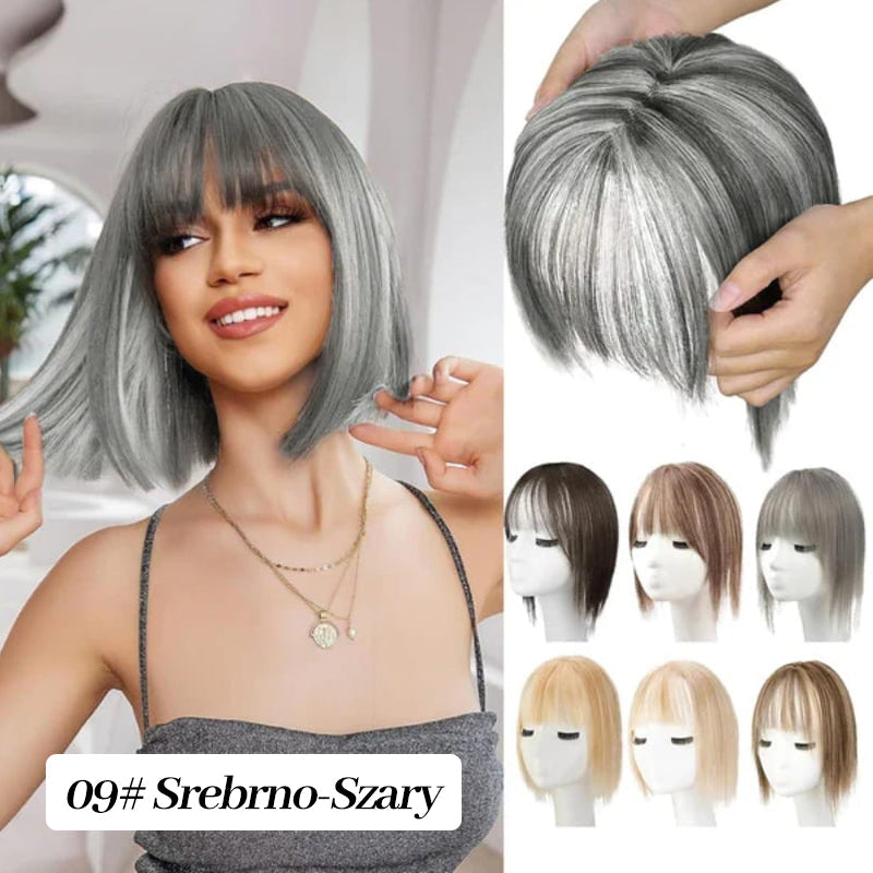 💥Naturalne Toppery do Włosów z Grzywką dla Kobiet