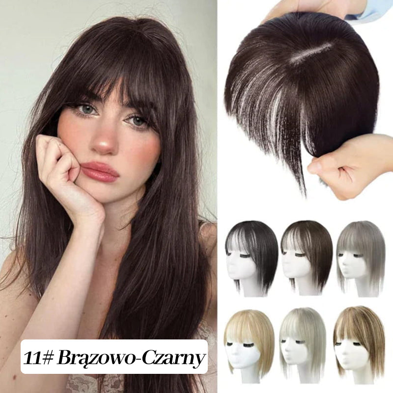 💥Naturalne Toppery do Włosów z Grzywką dla Kobiet
