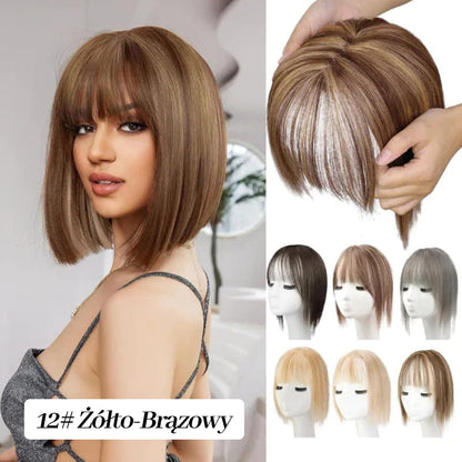 💥Naturalne Toppery do Włosów z Grzywką dla Kobiet