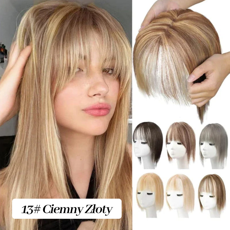 💥Naturalne Toppery do Włosów z Grzywką dla Kobiet