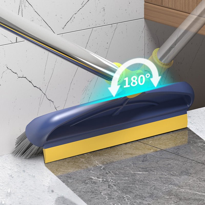✨ Pożegnaj się z trudnymi do czyszczenia narożnikami — szybka szczotka do czyszczenia podłóg 2 w 1 z gąbką do wycierania! ✨