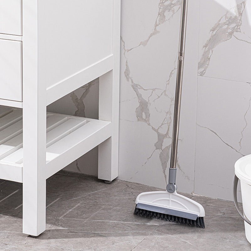 ✨ Pożegnaj się z trudnymi do czyszczenia narożnikami — szybka szczotka do czyszczenia podłóg 2 w 1 z gąbką do wycierania! ✨