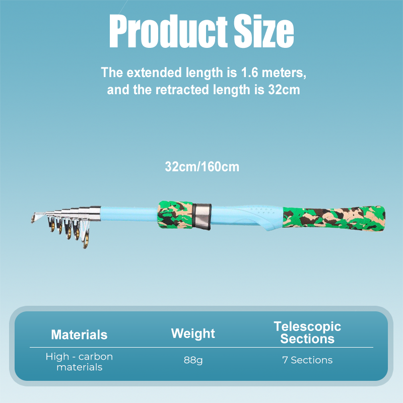 ✨ Pożegnaj się z nieporęcznymi, delikatnymi wędkami — poznaj teleskopową wędkę wykonaną z materiałów wysokowęglowych! ✨