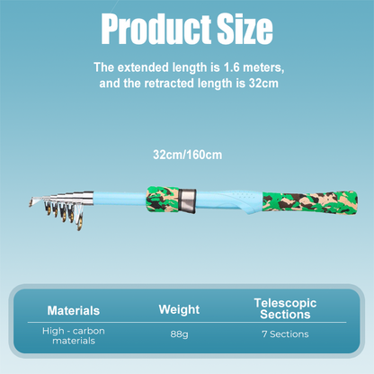 ✨ Pożegnaj się z nieporęcznymi, delikatnymi wędkami — poznaj teleskopową wędkę wykonaną z materiałów wysokowęglowych! ✨