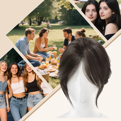 Naturalna przypinana przednia grzywka