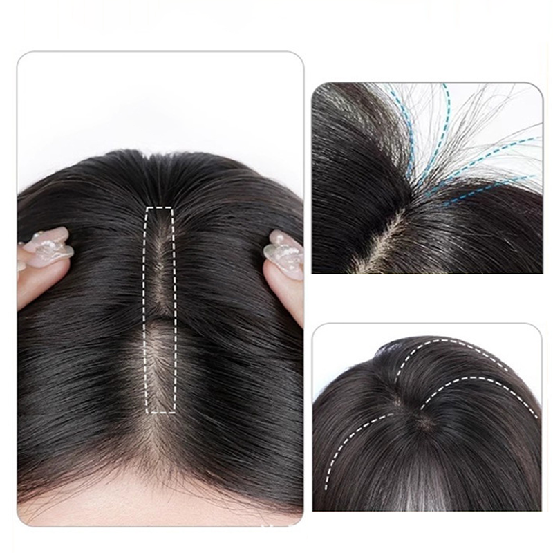 Naturalna przypinana przednia grzywka