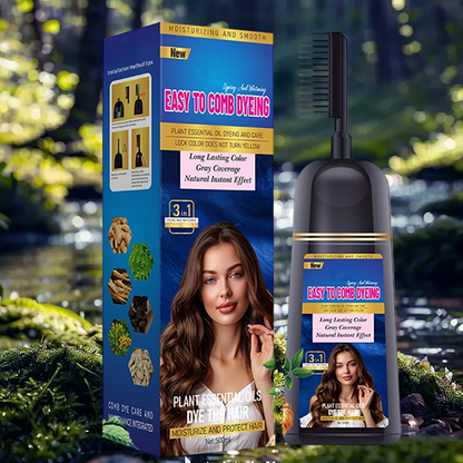 ✨ Farba do włosów 3 w 1 z grzebieniem — łatwa, szybka i delikatna, zapewnia komfortowe farbowanie włosów w domu! ✨