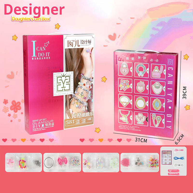 ✨ Zestaw do samodzielnego wykonania biżuterii z koralików — kreatywny i bezpieczny, idealny do rodzinnych zajęć! ✨