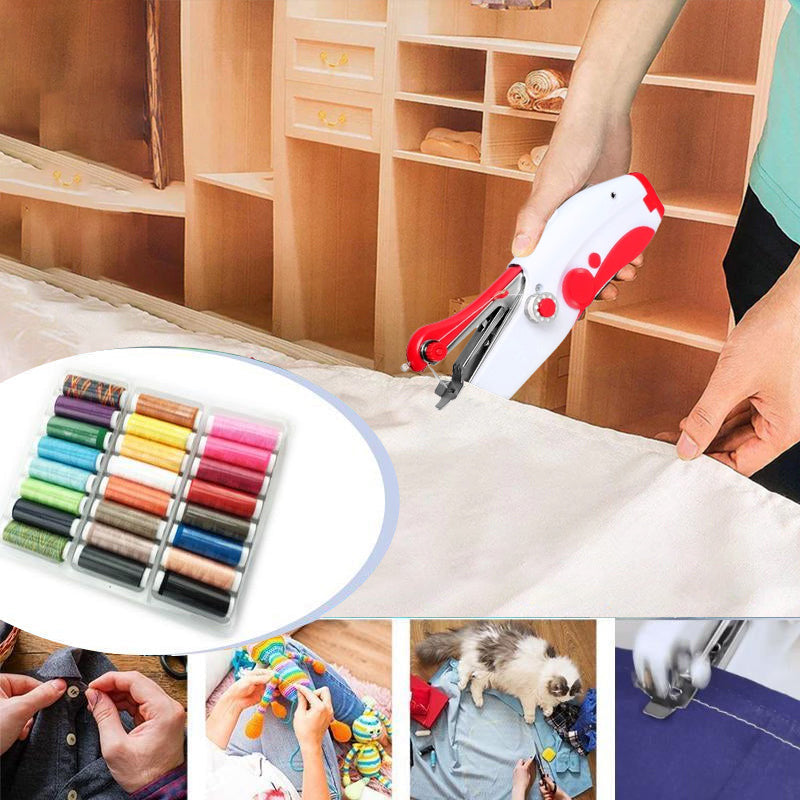 ✨ Mini przenośna maszyna do szycia ręcznego — bezprzewodowa i automatyczna, idealna dla początkujących i entuzjastów majsterkowania! ✨