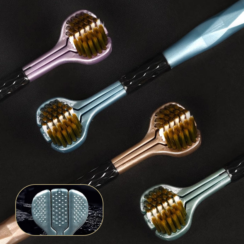 ✨ Trójstronna szczoteczka do zębów – szybsze i głębsze czyszczenie, które chroni zdrowie zębów i kości szczęki! ✨