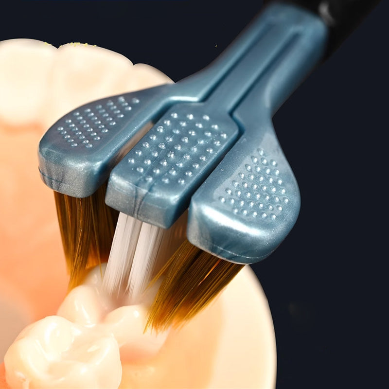 ✨ Trójstronna szczoteczka do zębów – szybsze i głębsze czyszczenie, które chroni zdrowie zębów i kości szczęki! ✨