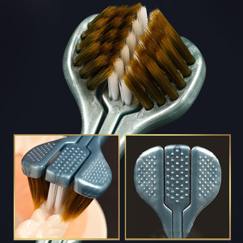 ✨ Trójstronna szczoteczka do zębów – szybsze i głębsze czyszczenie, które chroni zdrowie zębów i kości szczęki! ✨