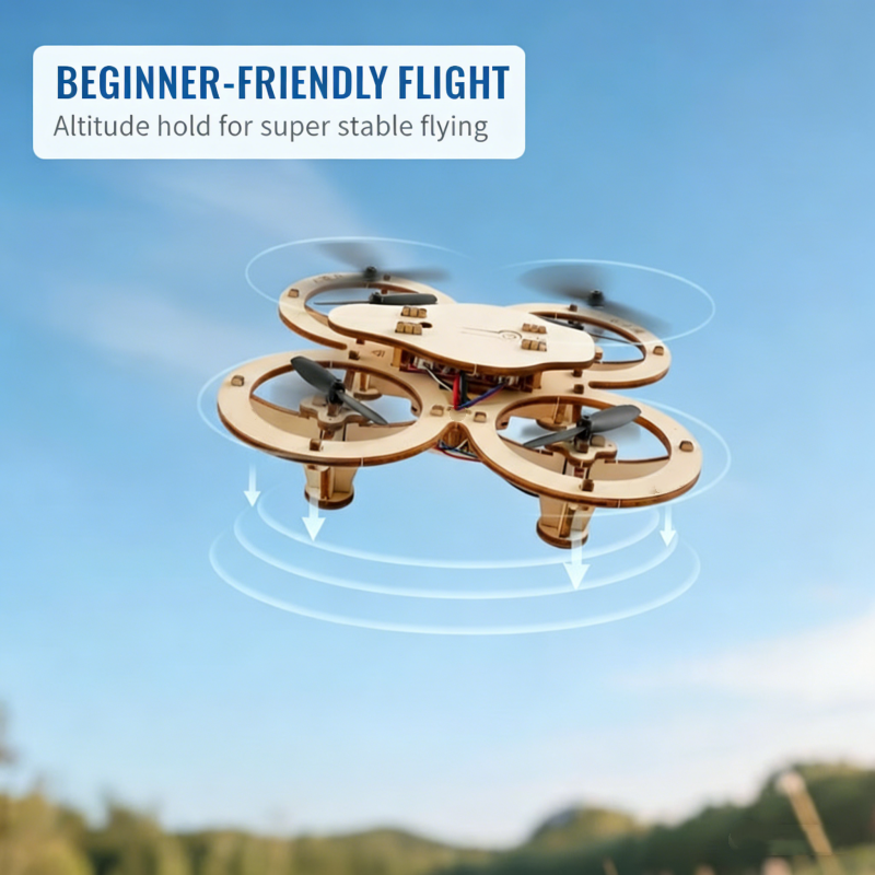 ✈️ 50% ZNIŻKI! Zestaw do samodzielnego montażu drewnianego drona dla dzieci – utrzymywanie wysokości, stabilne sterowanie i wzmocnione bezpieczeństwo! 🎁🚁