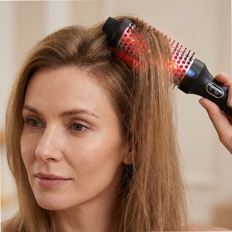 ✨ 2w1 Grzebień Grzewczy – Prostuj i Kręć Włosy Jednym Narzędziem! ✨